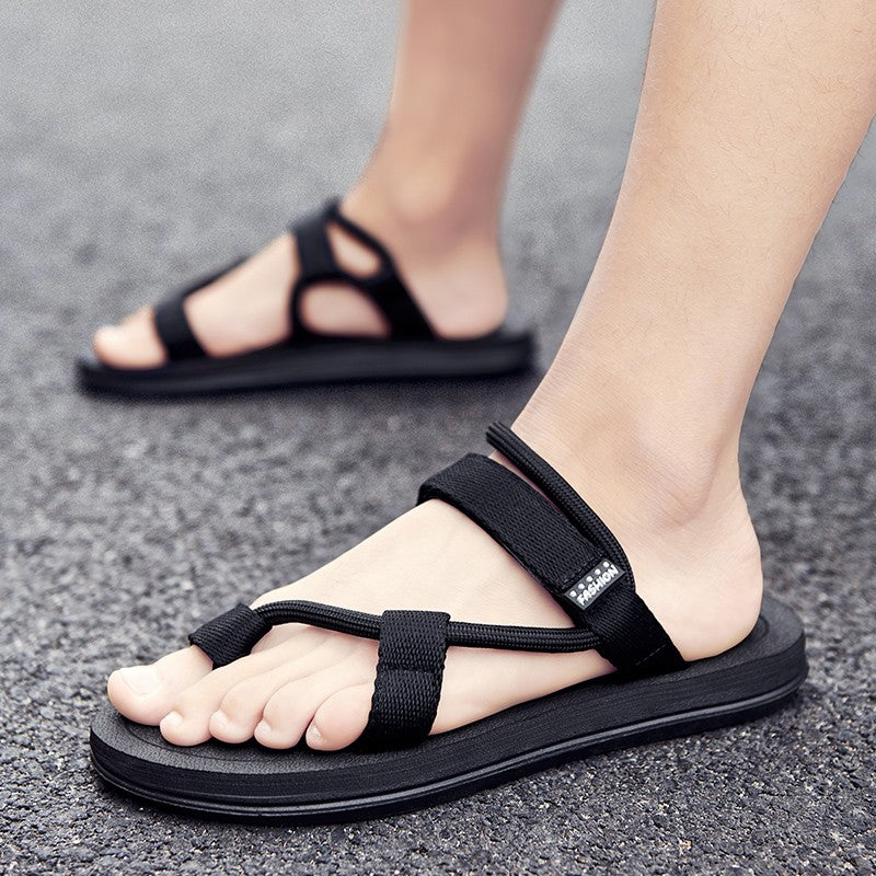 New cool slippers for men in summer, new anti slip and anti odor sandals, trendy two in one pair, men's new summer sandals, wove