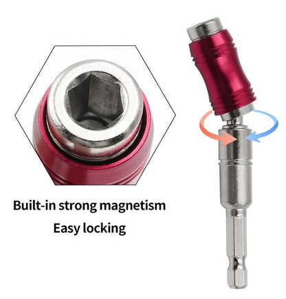 Haste de extensão de broca de troca rápida com anel magnético hexagonal de 1/4 de polegada para pontas de chave de fenda e ferramentas manuais