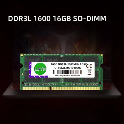 DDR3L 16GB 1600MHZ Memória Ram para Notebook PC3L-12800 Non-ECC Unbuffered 1.35V CL11 2Rx8 204 Pinos SODIMM Ram para Notebook