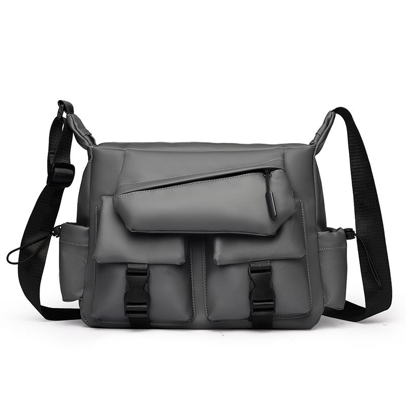 1 piece of minimalist messenger bag, Mailman bag, adjustable shoulder strap, zipper closed, fade resistant, durable for daily co