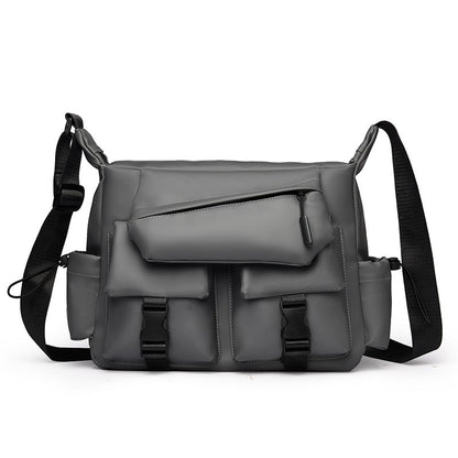 1 piece of minimalist messenger bag, Mailman bag, adjustable shoulder strap, zipper closed, fade resistant, durable for daily co