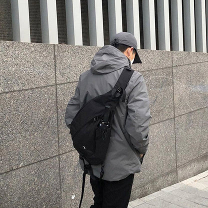 Large Capacity Men's Chest Pack Casual Hip Hop Travel Unisex Crossbody Bag High Quality Nylon Storage Shoulder Bag Free Shipping