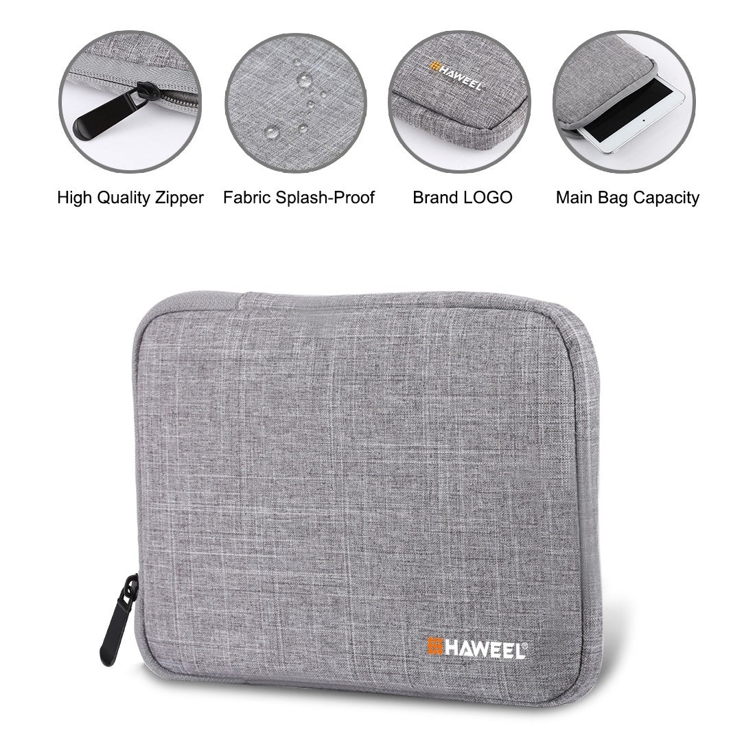 Capa para notebook HAWEEL 11 13 15 polegadas para Xiaomi Huawei HP DELL Bolsa para laptop com zíper Bolsa de transporte Capa à prova de choque para Macbook