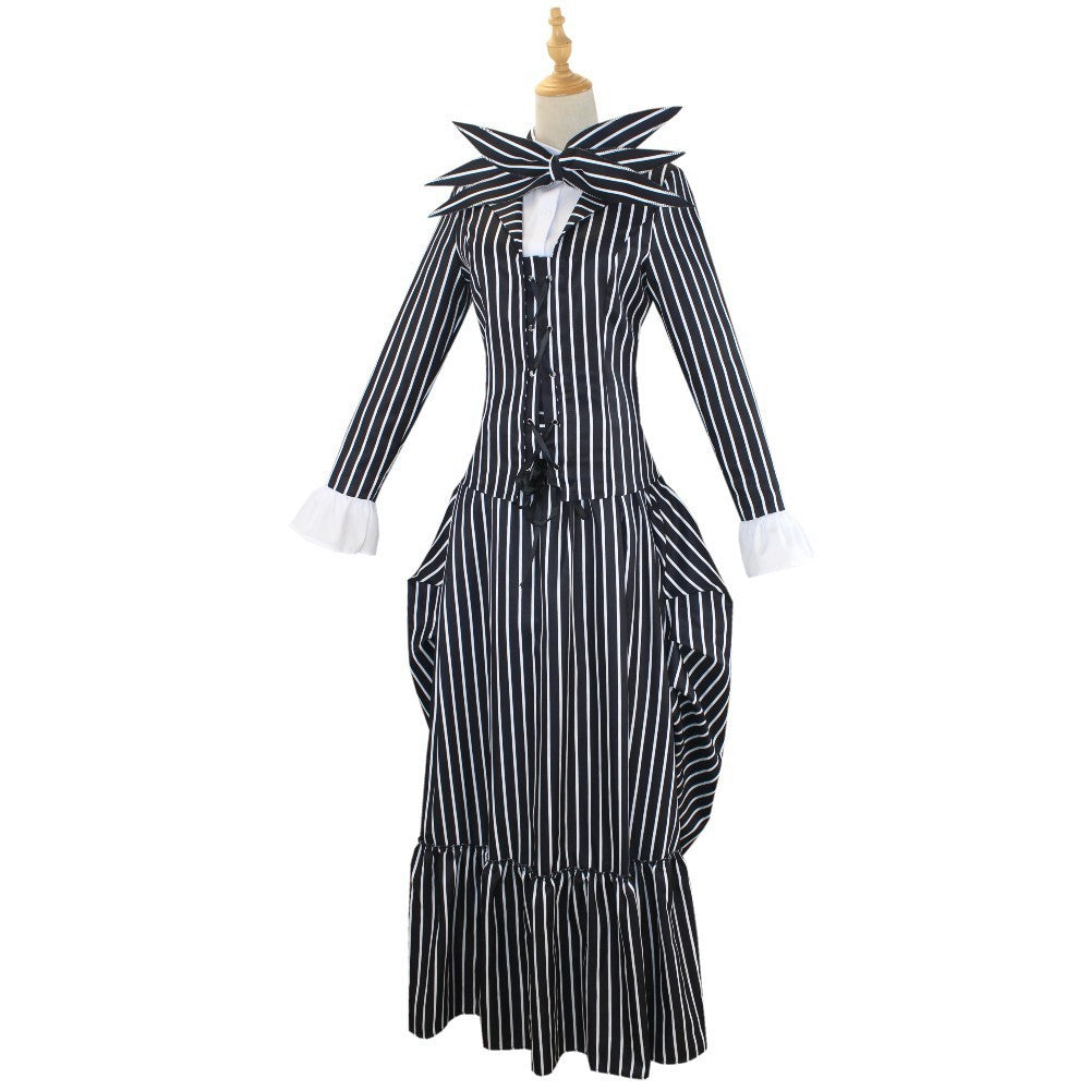 Role playing Christmas Eve horror Jack Cos dress skeleton Jack men and women full set of Christmas and Halloween costumes new