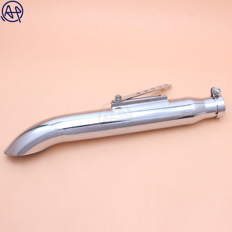 Universal Motorcycle Chrome/Black Cafe Racer Exhaust Pipe Muffler Tail Tube  muffler For Harley Bobbers /Honda CRF230F CRF150F
