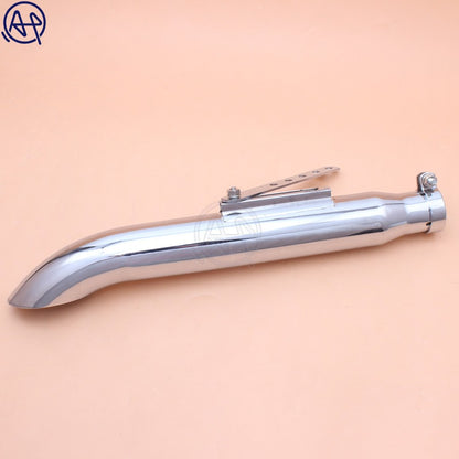 Universal Motorcycle Chrome/Black Cafe Racer Exhaust Pipe Muffler Tail Tube  muffler For Harley Bobbers /Honda CRF230F CRF150F
