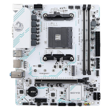 Placa-mãe AMD Clássica B450M Memória DDR4 de Canal Duplo Placa-mãe AM4 PCI-E 3.0 NVME B450 (suporta CPU Ryzen 5600 5600G)
