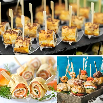 100 Varas de Bambu Descartáveis Espetos Naturais de Bambu para Churrasco Espetinhos para Churrasco, Frutas, Coquetel, Acampamento, Ferramentas de Churrasco em Festa