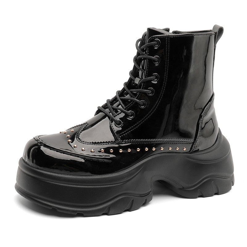Men's high-top trendy shoes for autumn/Winter 2025, thick-soled height-increasing shoes