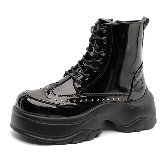 Men's high-top trendy shoes for autumn/Winter 2025, thick-soled height-increasing shoes