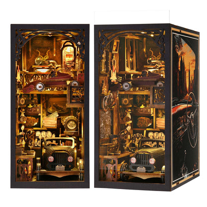 Carro Modelo Vintage Clássico Carro de Madeira Criativo DIY Kit de Quebra-Cabeça 3D Livro de Recanto Experimento de Ciência Educação Brinquedos Infantis Estante de Livros