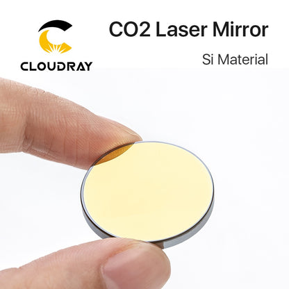 Espelhos refletores Si a laser Cloudray Co2 para gravadora a laser lentes refletoras de silicone folheadas a ouro diâmetro 19 20 25 30 38,1 mm
