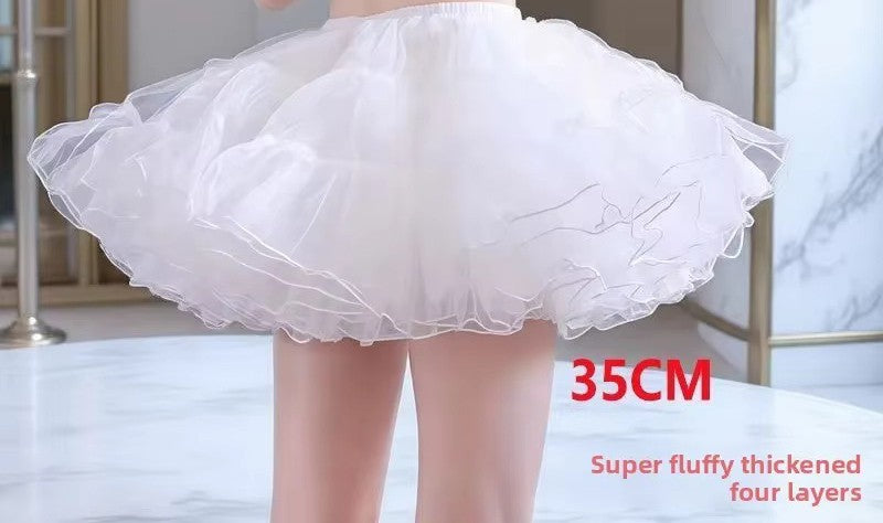 Lolita Flying Saucer Petticoat - Boneless Maximum Volume Crinoline, Invisible Wire-Free Underskirt for Daily Gothic Sweet OP/JSK