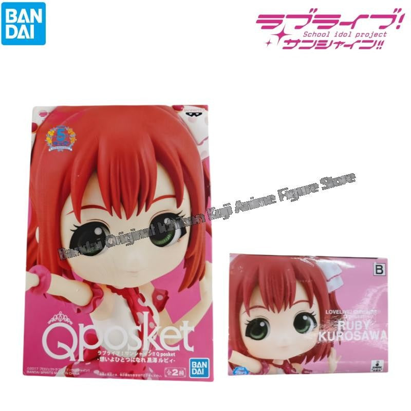 Em Estoque Bandai Original Box Kit Garagem Modelo Lovelive Qposket Sakurauchi Riko Ruby Kurosawa Tsushima Yoshiko Personagens de Anime