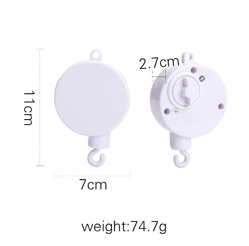 Baby Wooden Bed Bell Cartoon Rabbit Mobile Hanging Rattles Toy Hanger Crib Mobile Bed Bell Wood Toy Holder Arm Bracket Kid Gifts