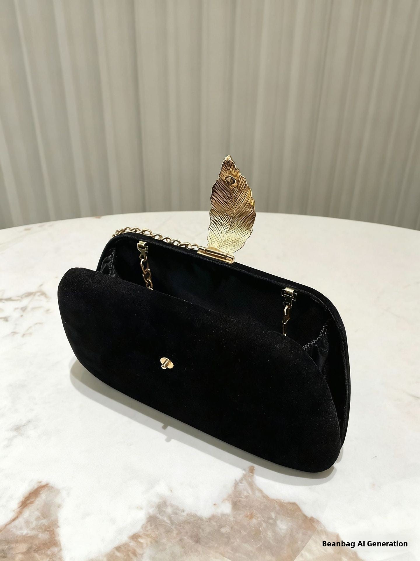 Velvet Leaf Evening Bag High Luxury Clutch Party Bag for Women Fresh Sweet Style Lock Buckle Square Shoulder Bag for Qipao