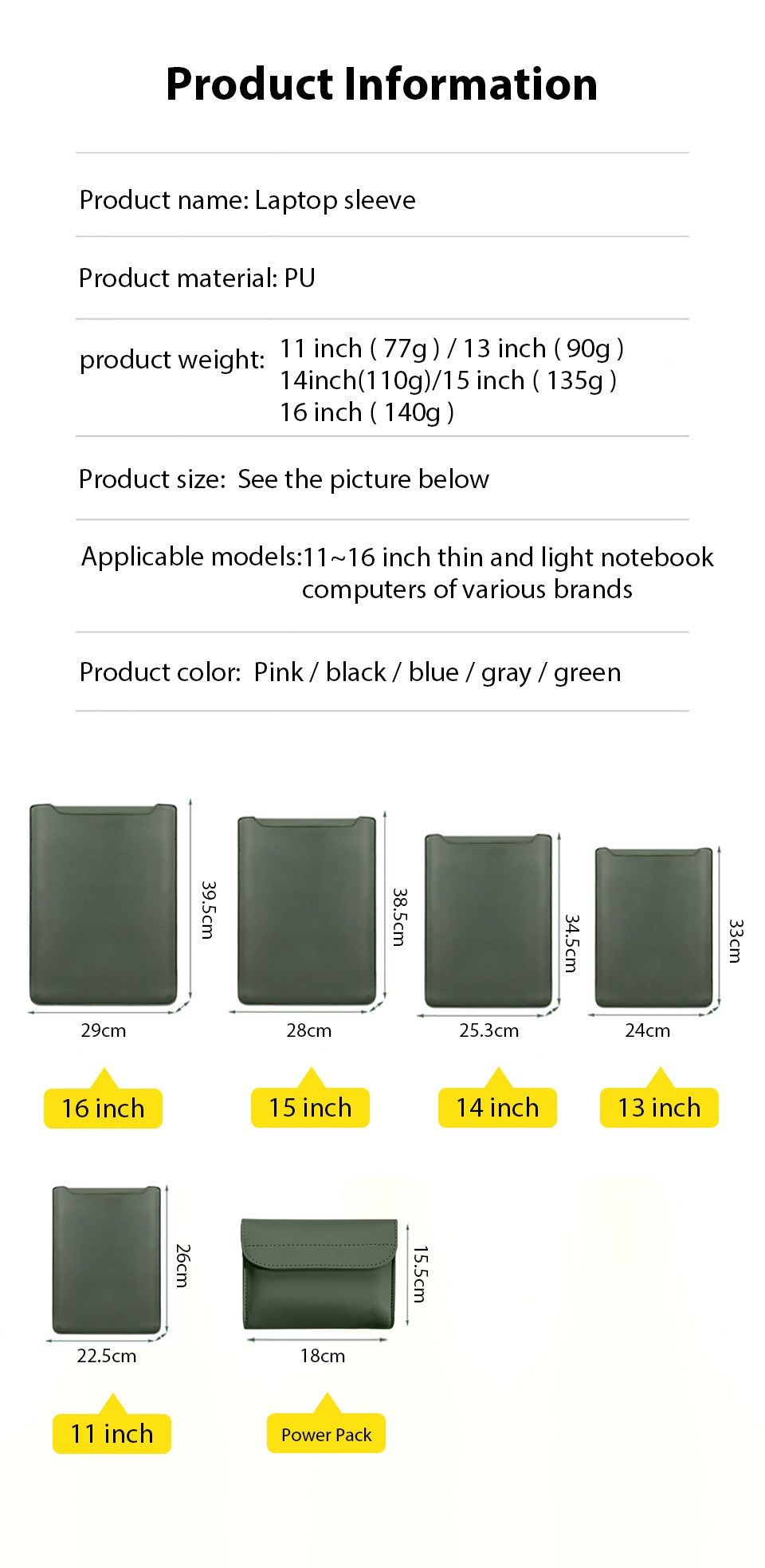 Laptop Bag 16 15 14 13 11 inch For Apple Macbook Lenovo Huawei Xiaomi Notebook Ipad Air Pro 12.9 Tablet Laptop Sleeve Bag Cover