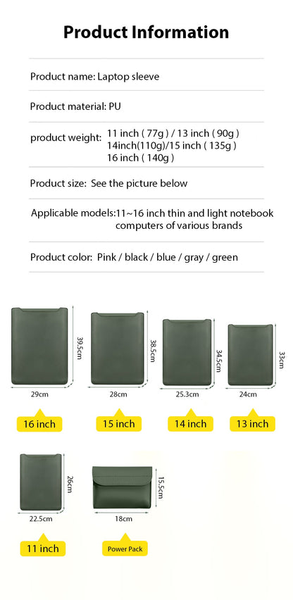 Laptop Bag 16 15 14 13 11 inch For Apple Macbook Lenovo Huawei Xiaomi Notebook Ipad Air Pro 12.9 Tablet Laptop Sleeve Bag Cover