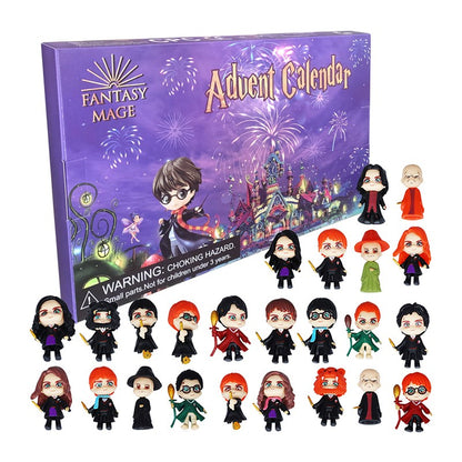 Marvel Christmas Advent Calendar Box Disney Mini Q Version Hulk Anime Figure Spiderman Iron Man Kids Toys 24pcs Figure Gift Box