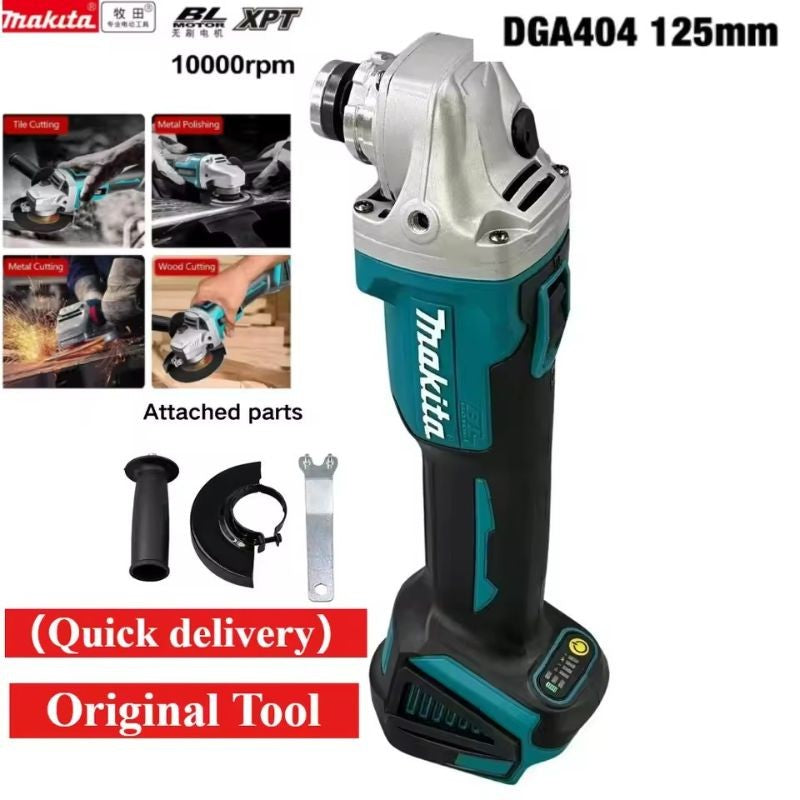 Esmerilhadeira Angular Sem Fio Makita DGA404 125mm com Motor Brushless, a Bateria de Íons de Lítio, para Cortar, Polir e Lixar, para Bateria Makita 18V