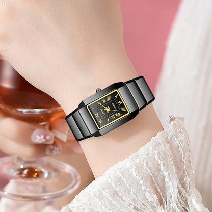 New Fashion LIGE Elegant Quartz Woman Watch Top Brand Luxury Ceramic Strap Waterproof Simple Dial Watches for Women Ladies Gifts