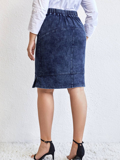 Women Plus Size Knitted Fashionable Skirt For Spring And Autumn