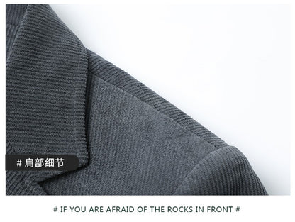 Blazer Hombre High-quality Men's Fashionable Corduroy Jacket Business Casual Social Banquet Formal Suit Jacket Plus Size Blaze
