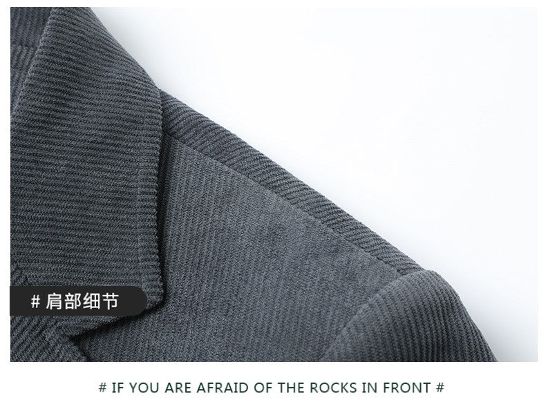 Blazer Hombre High-quality Men's Fashionable Corduroy Jacket Business Casual Social Banquet Formal Suit Jacket Plus Size Blaze