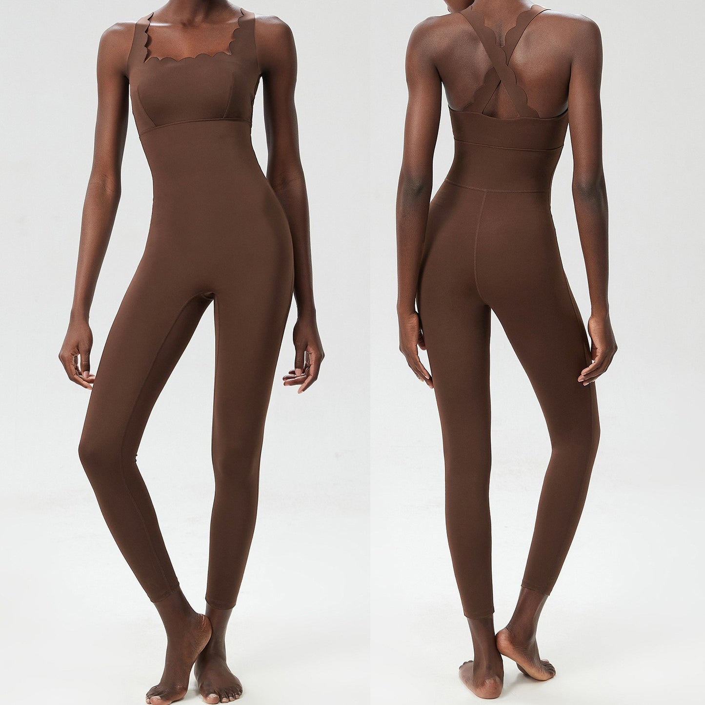 One-Piece Yoga Jumpsuit Women Gym Running Suit Super Soft Slim Fit Fitness Onesie Breathable High Stretch Workout Clothes Tights