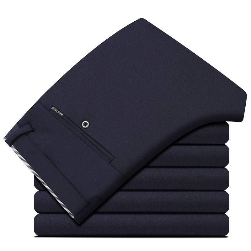 Spring Autumn Mens Business Suit Pants Male Summer Thin Formal Solid Long Dress Straight Baggy Office Trousers Drop Shipping
