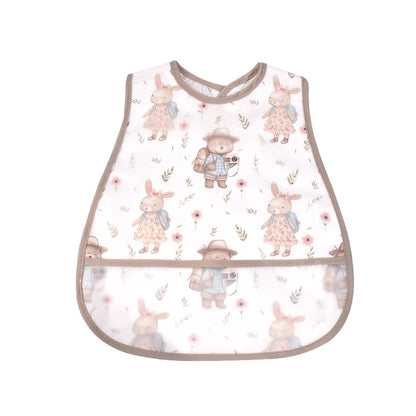 High Quality Cartoon Pattern EVA Waterproof Pocket Lunch Feeding Bibs Adjustable Baby Bibs Cute Child Baby Apron Kids Burp Cloth