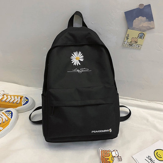 Children's Backpack Daisy Print Small Backpack Student Schoolbag Kid Travel Bag Clothes Organizer Mini Canvas Backpacks Unisex