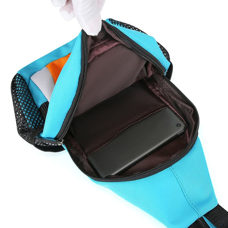 New outdoor leisure multifunctional single shoulder crossbody bag with large capacity Oxford cloth men's chest bag