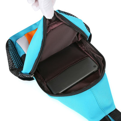 New outdoor leisure multifunctional single shoulder crossbody bag with large capacity Oxford cloth men's chest bag