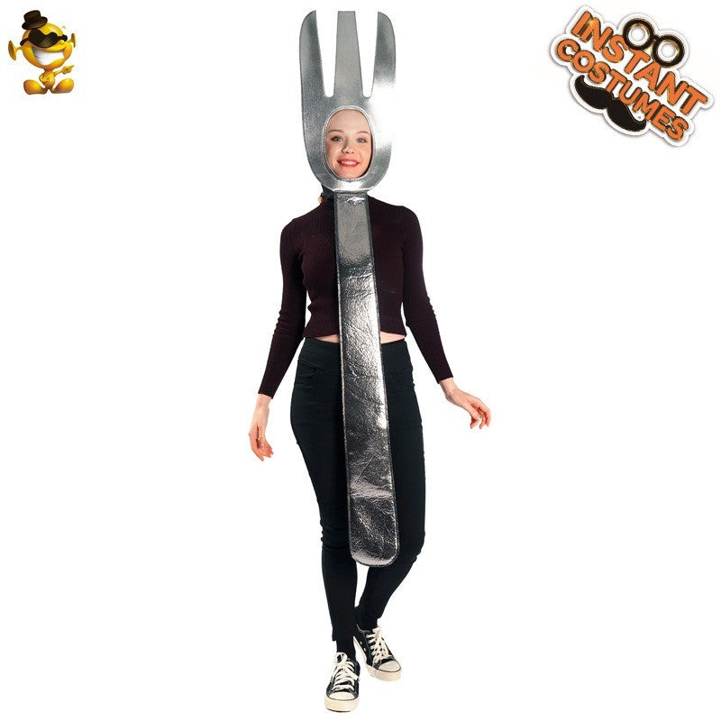 Funny Men's and Women's Tableware Costumes Halloween Couple Makeup Dance Party Stage Performance Costumes Cosplay Costumes