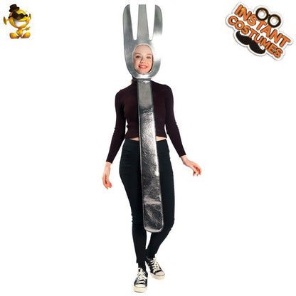 Funny Men's and Women's Tableware Costumes Halloween Couple Makeup Dance Party Stage Performance Costumes Cosplay Costumes