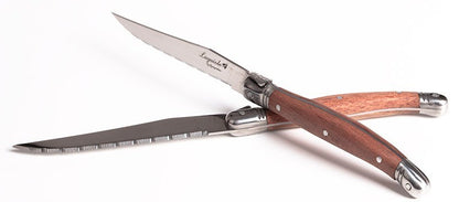 6-7pcs 9inch Stainless steel Laguiole Steak Knives Wooden Table Dinner Knifes Wood handle Japanese Cutlery  Korean Dinnerware