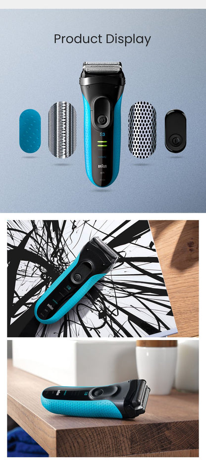 Braun Electric Shaver 3 Series ProSkin 3040S 3010S Reciprocating Shaver For Men Shaving Machine With Trimmer 100-240v
