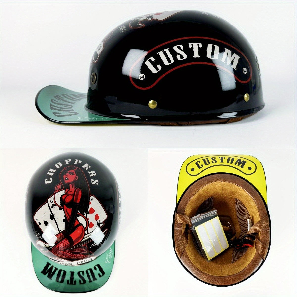 Capacete de Motocicleta Elétrica para Pilotagem de Locomotivas, Capacete Retrô Meio Capacete para Harley, Capacete Universal para Todas as Estações, Atacado de Capacetes