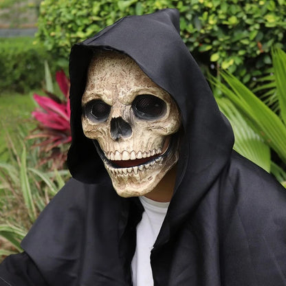 Full Head Skull Helmet Breathable Movable Jaw Mask Halloween Skull Mask Comfortable Skull Mask For Cosplay Haunted House