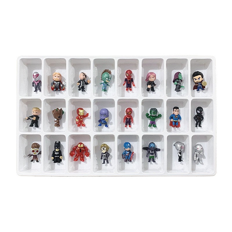 Marvel Christmas Advent Calendar Box Disney Mini Q Version Hulk Anime Figure Spiderman Iron Man Kids Toys 24pcs Figure Gift Box