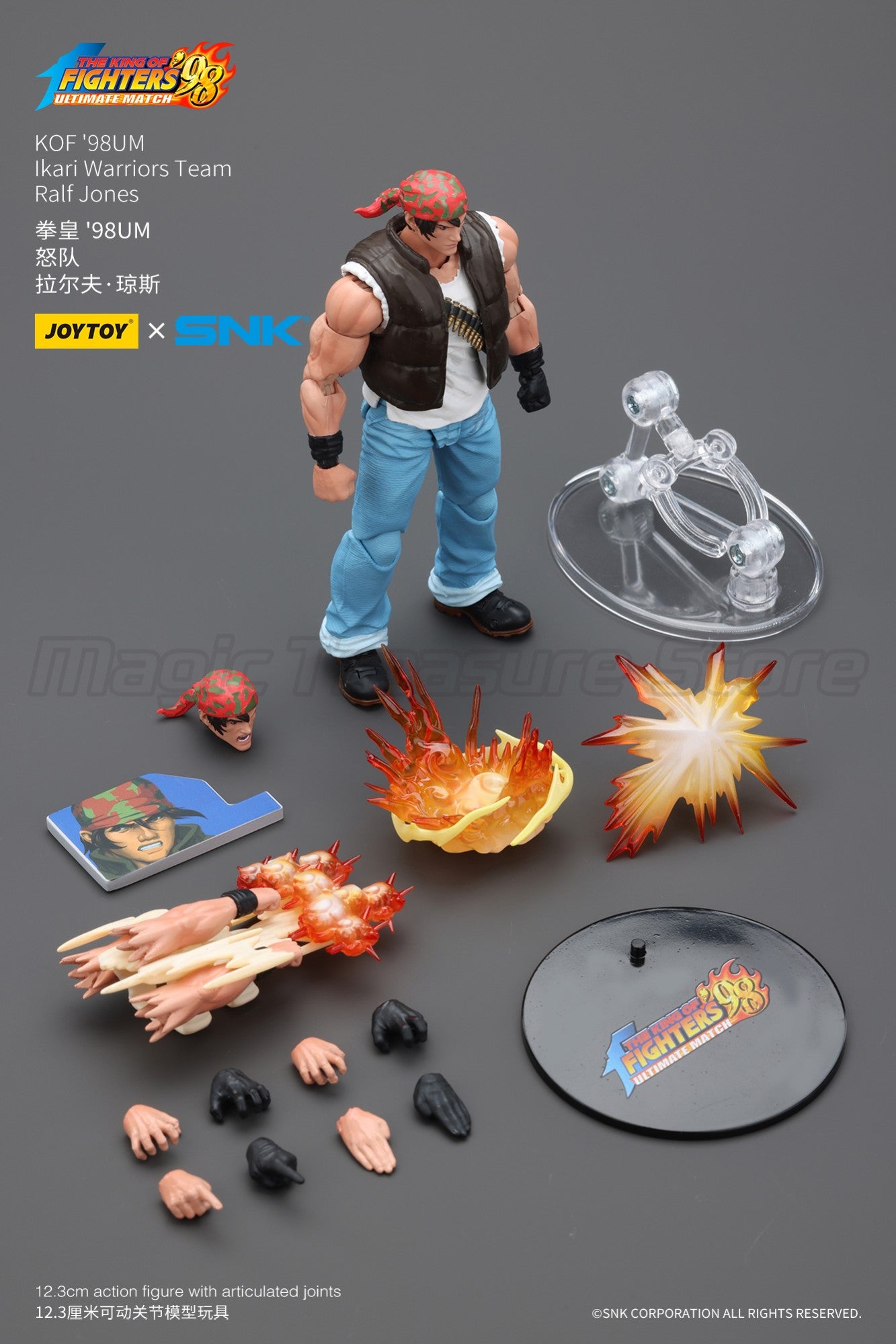 ?MT?JOYTOY SNK KOF'98UM Ikari Warriors Team Ralf Jones 1/18 Action Figure Toys