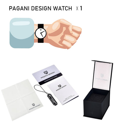 PAGANI DESIGN PD-1662 Luxury GMT Men Mechanical Wristwatch Sapphire Glass Stainless Steel 100M Waterproof Automatic Watches