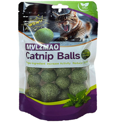 Mint Toys Bola Comestível de Catnip para Gatos, Segura e Saudável, Brinquedo para Gatos, Brincadeira de Caça em Casa, Limpa os Dentes e o Estômago