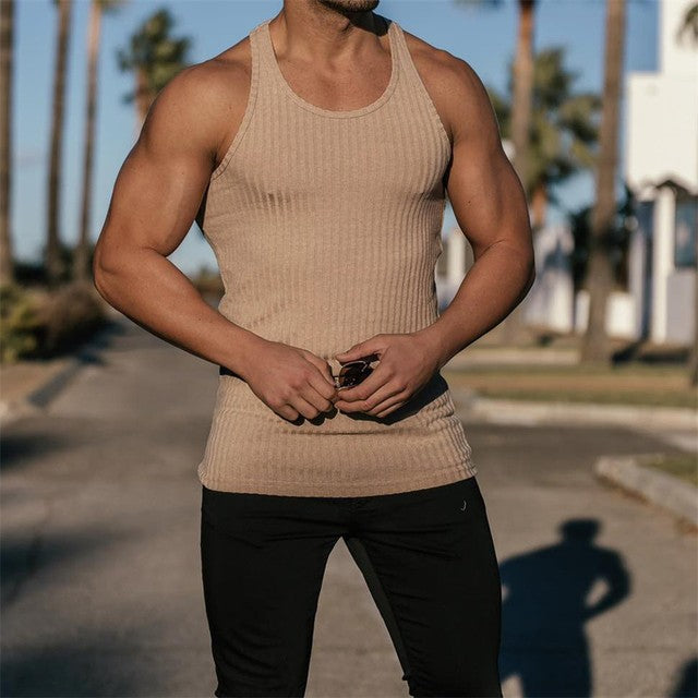 2024 new Men fitness gym Tank top men Fitness sleeveless shirt Male black breathable Sports vest Undershirt Gyms Running vest