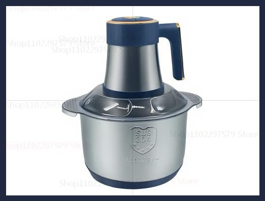 Moedor de Carne Elétrico 5L Triturador de Alimentos Aço Inoxidável Processador Cortador de Legumes Multifuncional para Liquidificadores de Cozinha