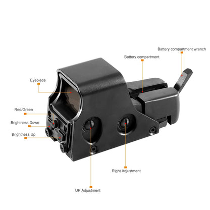 551 552 553 558 Mira Holográfica Ponto Vermelho Verde Luneta de Caça Reflex Sight Riflescope 20mm Montagem para Arma de Airsoft