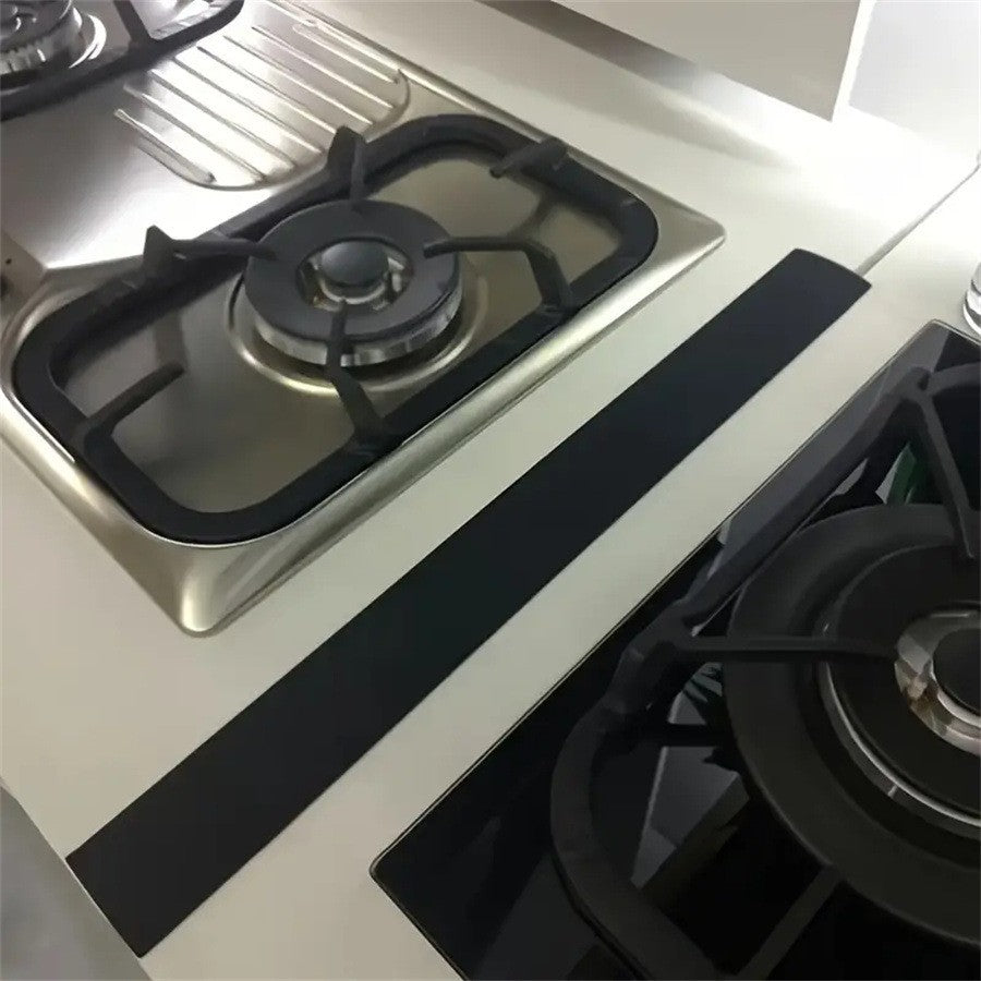 Stove Counter Gap Cover Kitchen Silicone Heat Resistant Mat Gas Stove Protector Slit Cleaning Pad Oil Dust Seal Cooker Cover 1pc