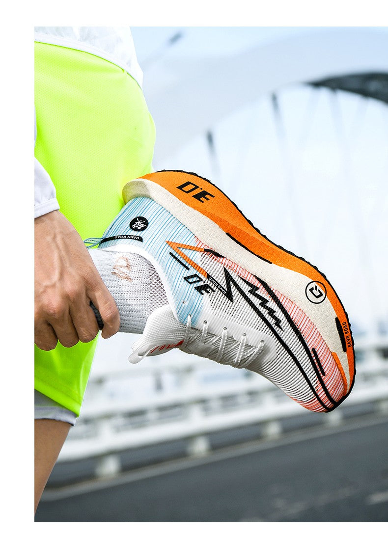 Tênis de Borda de Carbono Masculino Antiderrapante Acolchoado Confortável para Corrida e Treinamento Tênis de Malha Casual para Mulheres