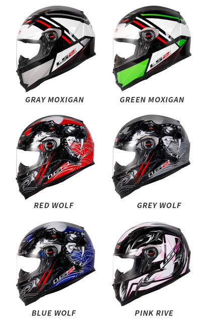 Capacete de Moto Clássico LS2 Fechado Masculino Feminino Capacete de Motocross Casco em ABS Aprovado pela ECE Acessórios para Motos FF358